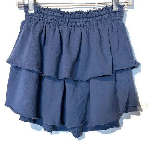 Aerie Weekend Ruffle Back to School Tiered Mini Skirt Size S/P Academia Preppy - Picture 1 of 10